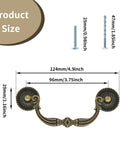 Four Pcs Vintage Bronze Bail Drop Drawer Pull Handles Set With Screws For Cabinets Furniture Kitchen Wardrobe And Cupboard
