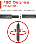 5 Inch Weldable Bullet Hinge Heavy Duty Teardrop Barrel Hinge With Grease Zerks For Smooth Daily Use Weld On Gate Grill And Smoker Hinge, 180 degree swivel design for smooth operation.