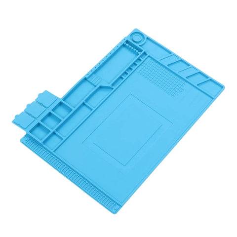 Blue Pro Grade Silicone Electronic Repair Mat With High Temperature Resistance Antistatic Soldering Pad For Mobile Phones Computers And PCBs