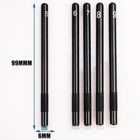 Seven Piece Hardness Test Kit For Rocks And Gems With Portable Scratch Pen Set 3 To 9 Mohs Includes Durable Storage Box For Easy Carry Grab And Go Mineral ID For Industrial Use And Gem Jade Testing, 99mm pen set