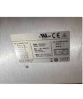 Label detail of R400 15000e Rectifier Power Module Switching Supply with AC and DC connection specifications.