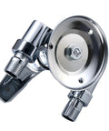 Modern Universal Ch Shower Mixer Faucet Deck Mount Hot & Cold Water Sink T & Shower Fixtures for ContemporaBathrooms and Kitchens, chrome finish, detailed view.