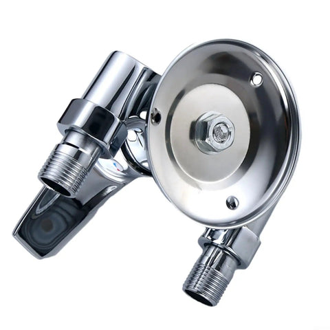 Modern Universal Ch Shower Mixer Faucet Deck Mount Hot & Cold Water Sink T & Shower Fixtures for ContemporaBathrooms and Kitchens, chrome finish, detailed view.