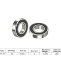 Industrial deep groove ball bearings R20-2RS, chrome steel, double rubber sealed, high load capacity for machinery use.
