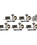 Set Of Five Antique Furniture Locks For Cabinets And Drawers With Old School Vibe Vintage Wood Box Lock With Key Retro Sliding Kit