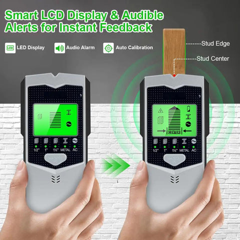 Heavy Duty Stud Finder Wall Scanner With 5 In 1 Smart Sensor Dead Nuts Accurate Live Wire Wood Metal Detection Tracks Smoothly Through Drywall Floors Ceilings No Sweat Setup For Hardworking Contractors And Weekend Warriors