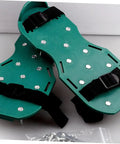 16 Piece Lawn Aerator Shoes With Adjustable Straps Garden Spikes For Deep Soil Penetration And Healthier Lawn Easy To Use