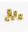 Brass Hot Melt Insert Nuts Kit 10 or 20 Pcs Knurled Flange T Type M2 to M8 for 3D Printer Injection Molded Parts display