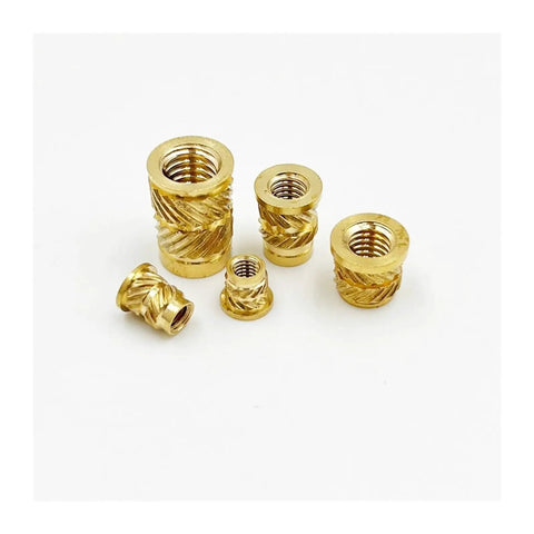 Brass Hot Melt Insert Nuts Kit 10 or 20 Pcs Knurled Flange T Type M2 to M8 for 3D Printer Injection Molded Parts display