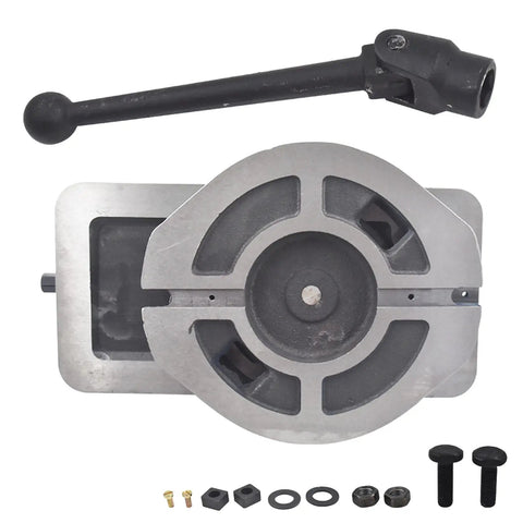 Beefy 6 Inch Heavy Duty Milling Vise With 360 Degree Swivel Base And High Precision Clamping For Metalworking, Locking Bench Vise, 6.3 Inch Jaw Width, 1.75 Inch Jaw Height, 5.79 Inch Overall Height, with handle and mounting hardware