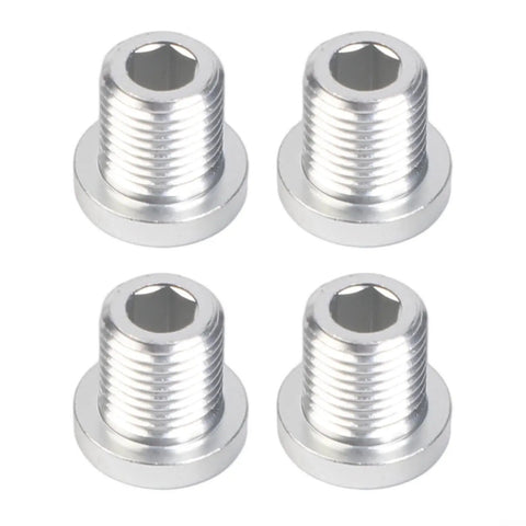 Rear Derailleur Hanger Bolts M10xP1.0 Thread, 13.8mm Length for Bike Tail Hook, Aluminum Alloy, Silver, 4 Pack shown
