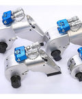 Heavy Duty Hydraulic Torque Wrench With Square Drive Garage Ready and built like a tank, shown in multiple angles for industrial use.