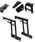 Heavy Duty Lift Up Coffee Table Mechanism With Hydraulic Hinges 2 Pack, rust-resistant steel frame, close-up view