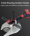 Tough Cordless Power Rig That Slays Through Steel Bars And Piping Without Breaking A Sweat Includes Auxiliary Handle for metal cutting tasks.
