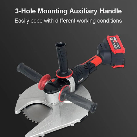 Tough Cordless Power Rig That Slays Through Steel Bars And Piping Without Breaking A Sweat Includes Auxiliary Handle for metal cutting tasks.