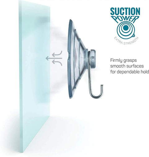 Top Rated All Purpose Suction Cup Hook Combo Set Hella Strong Rustproof Metal Claws For Glass Windows Doors Mirrors Tiles Clear Heavy Duty No Slip Grippers With 2 Large 4 Medium 4 Small Quick Install Home Hack