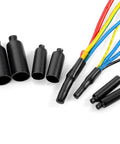 Waterproof Heat Shrink End Caps Kit With 200 Pieces Adhesive Lined Tubing For Electrical Wires Marine Grade Sealing