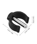 Eight Pieces C Shaped Locking Clips For Walking Aid Accessories And Raised Toilet Seat Locks Easy Install Clamp Buckles black plastic clip