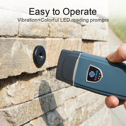 RFID Guard Tour System Patrol Reader with Free Cloud No Fuss and Standalone Software scanning checkpoint on stone wall