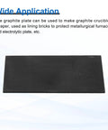 High Purity Graphite Block And Plate Set Rectangle 100x50x2mm for melting and electrolysis, showing single graphite plate