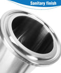 Close-up of 1 Inch Tri Clamp Tee 3 Way Sanitary Fitting Stainless Steel 304 Equal Tee For 25mm Tube OD with polished sanitary finish