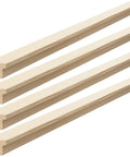 Classic T Shaped Hardwood Center Mount Drawer Slides Four Pack Wooden Cabinet Glides, 23.25-inch hardwood rails.