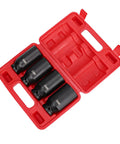 Pro Heavy Duty Impact Socket Set For Fastener Rotten Repair With 12 Point Adapter Kit To Fix Stripped Bolts And Nuts In Cars Or Trucks Quick And Easy Professional Grade Steel Tools, red case with 30mm 32mm 34mm 36mm sockets
