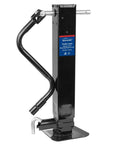 Heavy Duty Weld On Trailer Jack For Utility Trailers With 12000 Lbs Hold and Heavy Hitter 4 Inch Square Tube Frame in black finish.