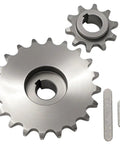 Close-up of 10 Tooth Front Sprocket 20 Tooth Rear Sprocket Jackshaft Set Five Eighth Inch Bore For Coleman CT200U CT200U EX BT200X Baja MB165 MB200