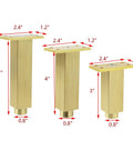 Heavy Duty 4.7 Inch Furniture Legs Set Of 4 with gold finish and adjustable height, showing dimensions and design details.