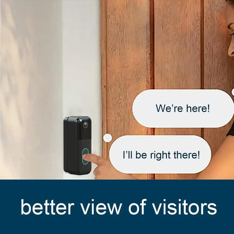 Corner Mount For Video Doorbell 1st And 2nd Gen No Drill Mount Adjustable Angles on wall with text 'better view of visitors'