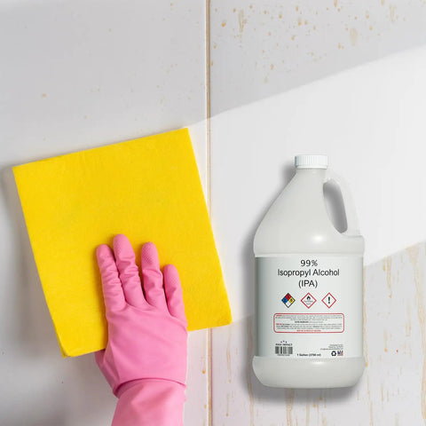 Ninety Nine Percent Isopropyl Alcohol For Home Office School And Lab Use 128 Fluid Ounces Made In USA Bulk Multi Purpose Cleaning And Disinfecting Solution That Gets The Job Done, 1 gallon bottle