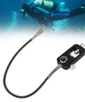Diving Tank Refill Adapter Aluminum Alloy Valve Scuba Yoke Station With Gauge Hose Rustproof Portable Filling Connector shown with diver