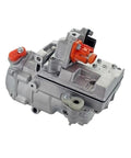 Keep Your Renault Zoe Ev Chillin With This Straight Up Premium Electric Ac Compressor Direct Equivalent Replacement High Output Climate Control Upgrade Cool Ride Master, detail view of electric AC compressor, silver metallic finish.