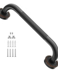 12 Inch Anti Slip Shower Grab Bar In Antique Brass, Knurled Safety Hand Rail For Bathrooms with mounting hardware