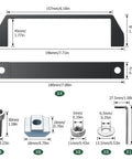 JiGiU 4-pack black aluminum pull handles for 40-series extrusion, 180 mm hole spacing, includes mounting hardware