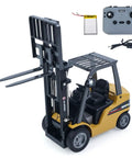 Mini Warehouse RC Forklift Model 9925 With Realistic Light And Sound Effects Precise Steering Lift Lower Function Plus Remote Control Operation For Indoor Play showcasing the forklift with realistic design and remote control.