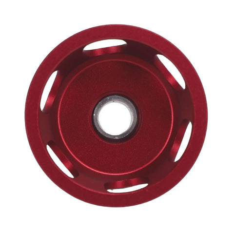 Heavy Duty Vertical Hole Punch Locator And Straight Angle Drilling Jig With 6 8 10 Mm Bushings showing a red alloy bushing with central hole.