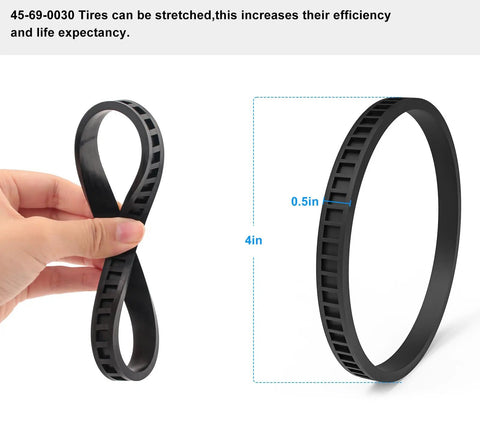 Replacement 4 Inch Rubber Bandsaw Tire Set Pack Of 4 For Compact Saws Fits 2629 20 2629 22 6242 6 2429 20 2429 21XC