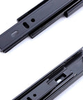 Close-up of 13 Inch Drawer Slides Ball Bearing Full Extension Three Section Track For Cabinet And Home Furniture Mounting Runners Black 2 Pack