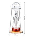 Heavy Duty Cold Brew Drip Tower With Adjustable Rate Dripper And Reusable Stainless Steel Filter for no sweat smooth iced coffee.