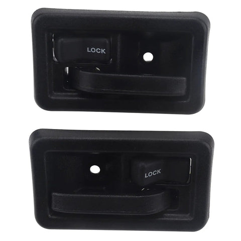 Upgrade Your Ride With This Left Or Right Car Interior Door Handle Knob That Fits Perfectly To Fix Damaged Dents And Scratches Without Cutting Wires So You Can Freshen Up Your Inner Grab Handle And Avoid Big Repair Bills Today. black ABS car interior door handle knob, left and right lock version