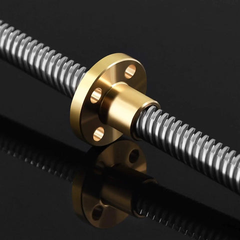 4 Pack T8 Lead Screws With Brass Nuts Stainless Steel Threaded Rods For 3D Printer Z Axis And CNC Machines 2mm Pitch 8mm Lead 100 To 600mm