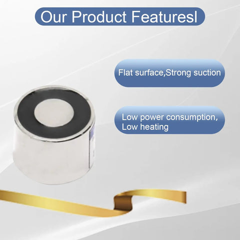 12V DC Electric Lifting Magnet 50N Solenoid Electromagnet Holding Force 5 Kg 25mm By 20mm Built Tough Compact Industrial Lift Magnet