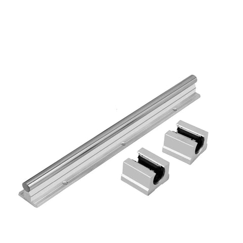 Ultra Smooth Linear Rail Shaft Guide SBR16 400mm Plus Two Pieces SBR16UU Linear Bearing Slide Blocks For CNC Machines And DIY Projects Low Noise High Precision Rock Solid Durable And Bending Resistant, 400mm SBR16 rail with 2 blocks