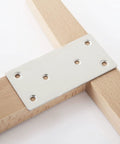 Heavy Duty Stainless Steel Flat Brackets 30 Pack 4 By 2 Inch Mending Plates For Furniture Wood Shelf Repair mounted on wood.