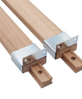 16 Inch Wooden Drawer Slides With Center Guide Track And Steel Glide, kiln-dried hardwood rails with metal mounts