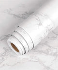 Easy DIY Ultra Thick Grey White Marble Peel And Stick Wallpaper 160 X 36 Inch roll close-up