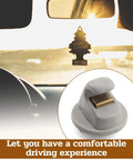 Interior Sun Visor Hook Clip Bracket Fits VW Atlas 2019 to 2024 Tiguan close-up image on dashboard with tree air freshener