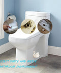 Totally Spiff Up Your Powder Room With These Decorative Ceramic Toilet Bolt Covers Featuring Chic Swan Screw Caps For A Fresh Vibe And Zero Stress Hardware Refresh, showcasing a clean toilet with ceramic bolt covers.